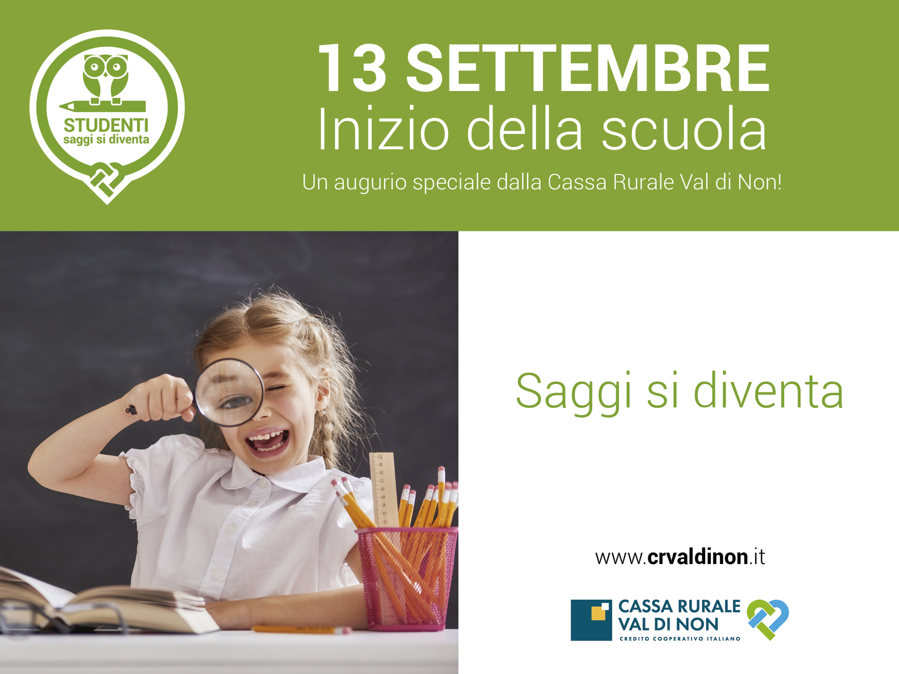 Inizia una nuova avventura, buon anno scolastico !
